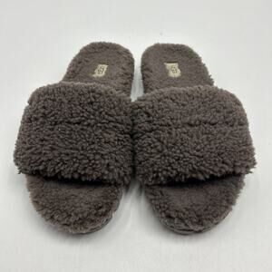 UGG Women’s Cozetta Curly Slipper Slides Sandals 1130838 Grey Size 11
